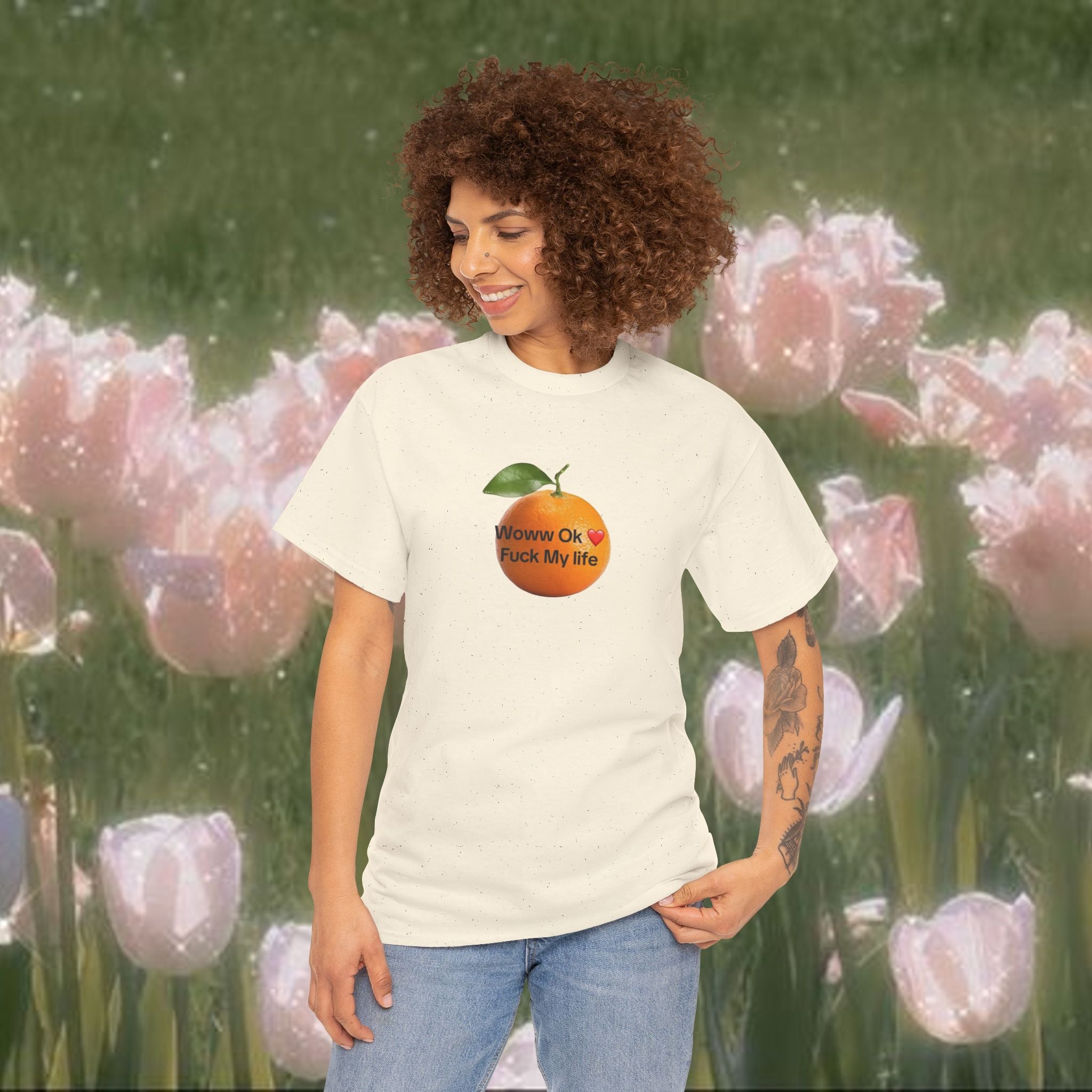 Woww Ok Fuck My Life Orange Shirt — Funny Meme Tee, Sarcastic Gift