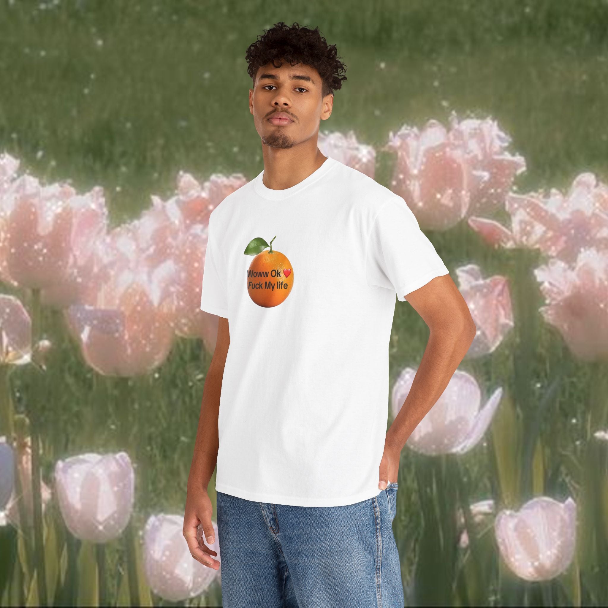 Woww Ok Fuck My Life Orange Shirt — Funny Meme Tee, Sarcastic Gift