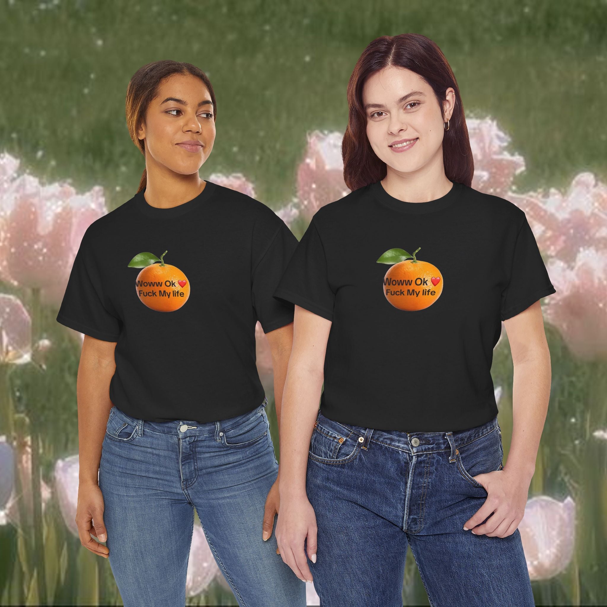 Woww Ok Fuck My Life Orange Shirt — Funny Meme Tee, Sarcastic Gift