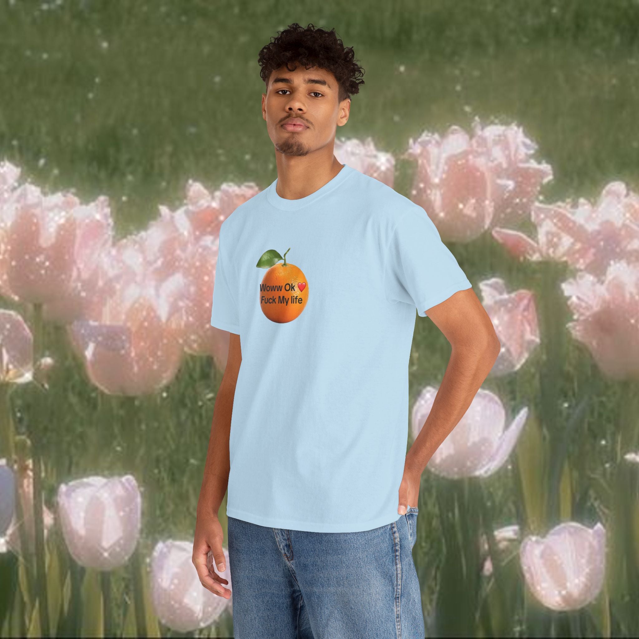 Woww Ok Fuck My Life Orange Shirt — Funny Meme Tee, Sarcastic Gift
