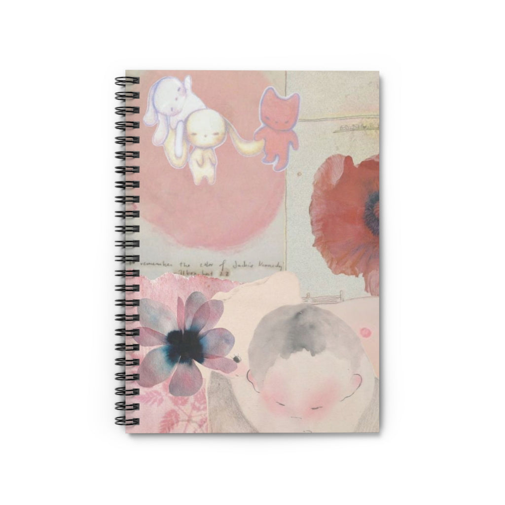 Cute Pastel Spiral Notebook, Aesthetic Kawaii Lined Journal for School, Work & Creative Writing