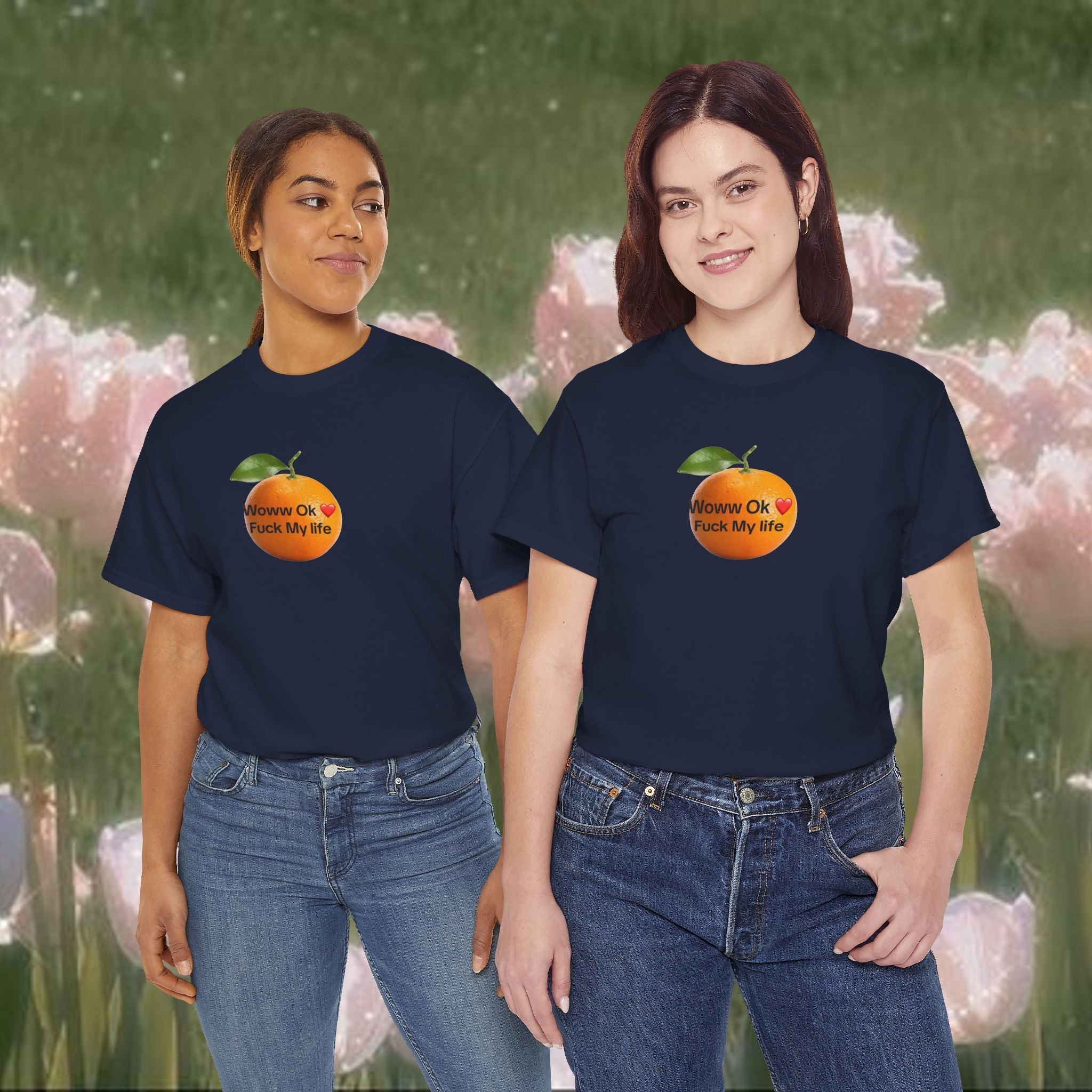 Woww Ok Fuck My Life Orange Shirt — Funny Meme Tee, Sarcastic Gift