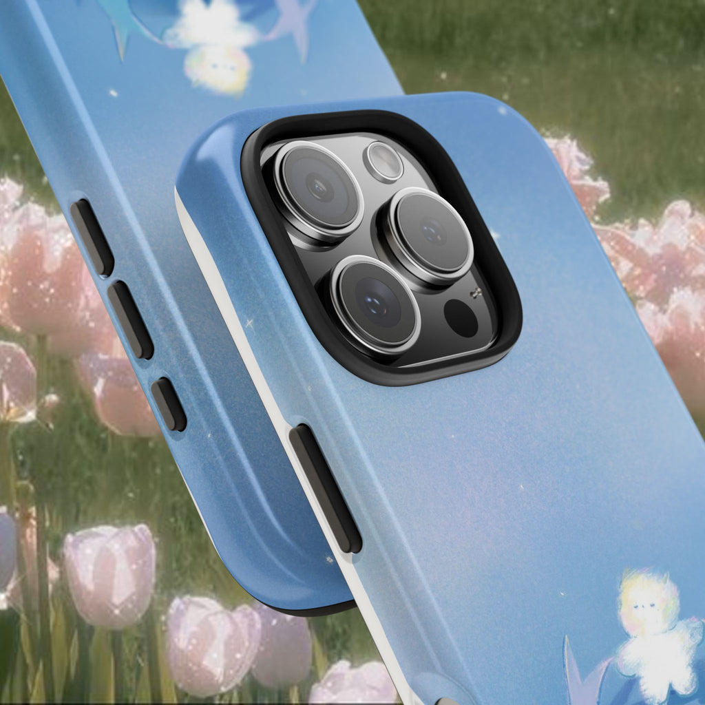 Dreamy Blue Star iPhone Case, Celestial Aesthetic Protective Phone Cover