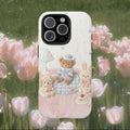 Pastel Teddy Picnic iPhone Case – Cute Kawaii Bear & Bunny Aesthetic Phone Cover, Soft Vintage Nursery Style Protective Case