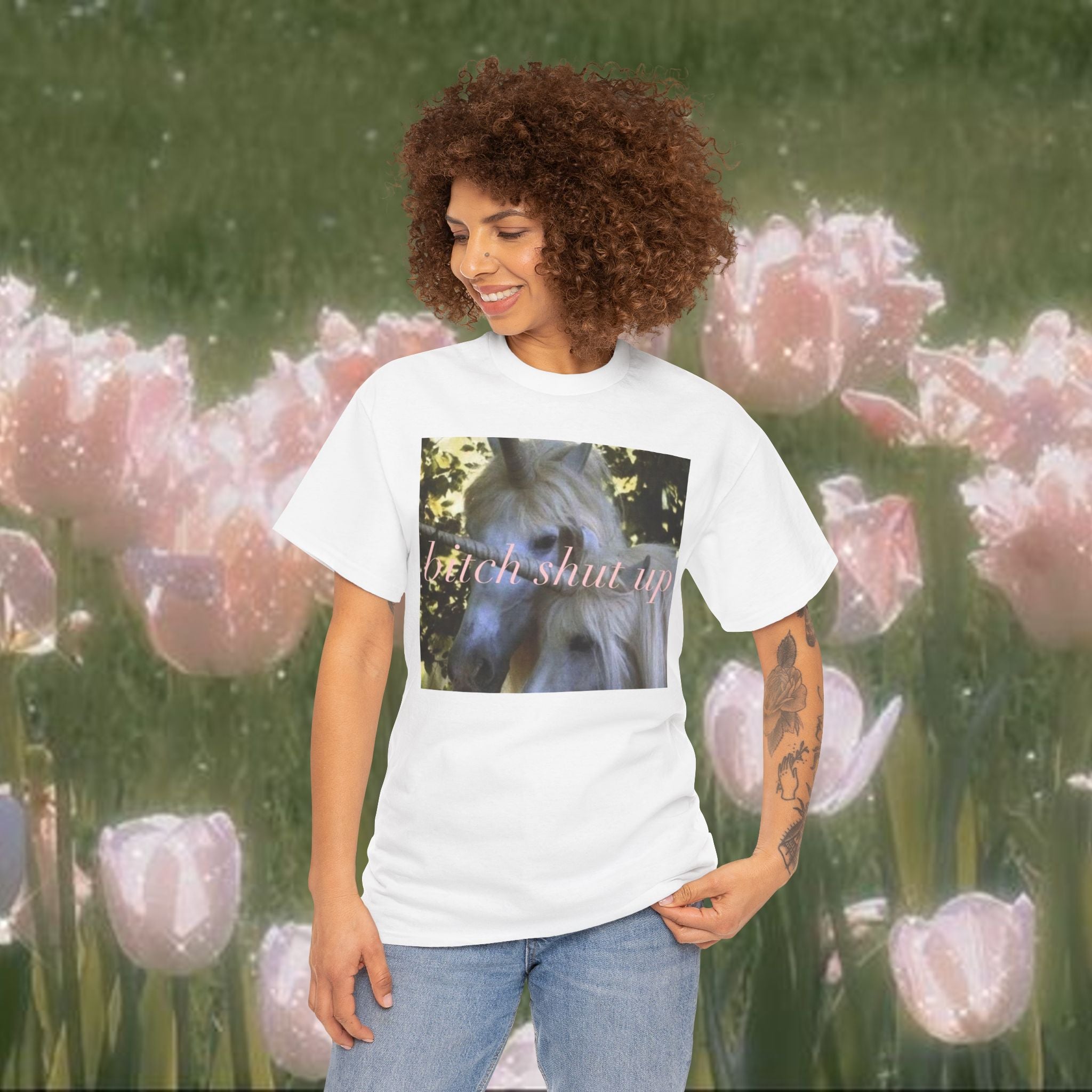 Vintage Unicorn Meme T-Shirt – Funny Sarcastic Graphic Tee, Coquette Y2K Aesthetic Shirt, Unisex 100% Cotton