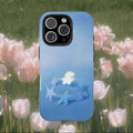 Dreamy Blue Star iPhone Case, Celestial Aesthetic Protective Phone Cover